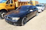 BMW 745I SALVAGE ROW - Gas Engine - Automatic Transmission - Sunroof - All Power - 4 Door - 265/30ZR