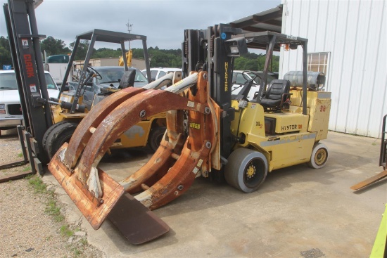 HYSTER S120XL2S 6000lb Capacity - LP Gas/Propane w/ Bottle - Cascade Paper Roll Clamp -  3 Stage Mas