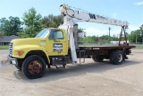 FORD F-SERIES National 400A Crane (SN: 27303) - Mounted on 18' Flatbed - 2 Section Boom - Hook Block