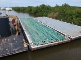 110'X30'X 8' DECK BARGE (OB132 BARGE) OFFSITE ITEM Located in LaRose, La, Selling on Thursday, May 2