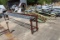 LOT OF METAL STAIRS, ROLLER CONVEYOR & SHOP TABLE