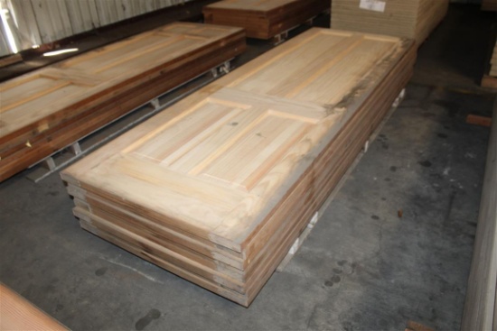 (8) 1 3/8”X32”X96” 4 Panel Solid Pine Doors