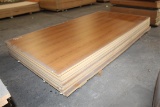 Aprroximately (10) Sheets of 4X8 3/4” Redoak  Melamine MDFC