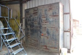 LARGE METAL CABINET APPROX 2' DEEP X 8' WIDE X 8' TALL