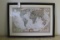 LARGE NATIONAL GEOGRAPHIC MAP ARTWORK W/WOOD FRAME