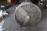 LOT OF 2 SHOP FANS (1 RUNNING, 1 SALVAGE)