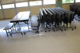 (10) Folding Cafeteria Tables