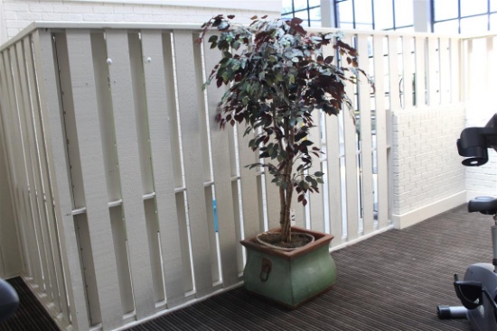 CERAMIC PLANTER W/DECORATIVE TREE, LOAD-OUT AND REMOVAL IS THE RESPONSIBILITY OF THE BUYER
