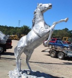 LARGE STEEL HORSE STATUE