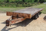 1999 25' STEEL FLATBED TILT TRAILER - TANDEM AXLES