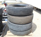 (4) 295/75R22.5 TRUCK TIRES