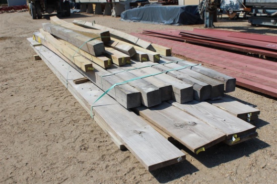 LOT OF POLES & BOARDS