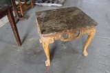 MARBLE TOP END TABLE