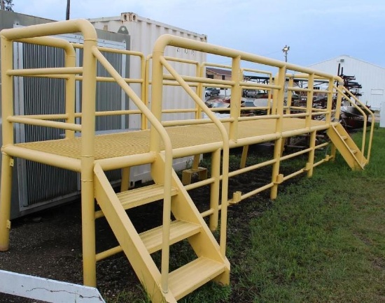 3'x4' 4"x21' Steel Walkway - (2) 3 Step Stairs