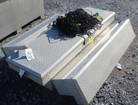 (3) Diamond Plate Truck Boxes w/ Cargo net