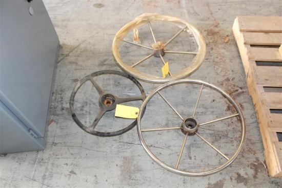 (3) Boat Steering Wheels