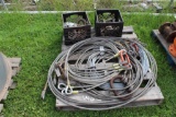 Lot of Misc Rigging - 4 Part Wire Lifting Cables - Shackles