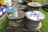 Lot of Misc Spool of Wire Rope & Rope