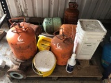 Lot of Misc Air Tanks - Trash Can Tops