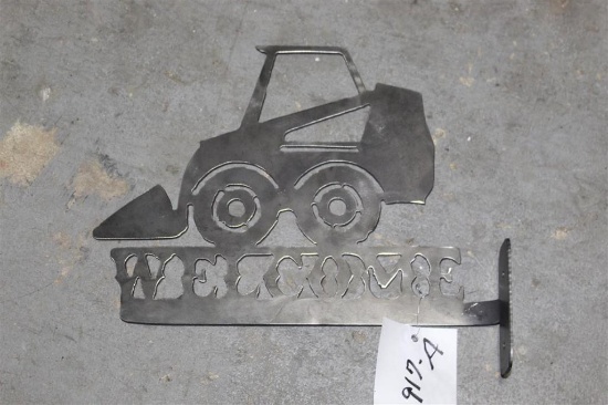 ''WELCOME'' SKIDSTEER POST OR WALL HANGER