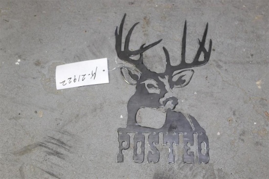 POSTED BUCK HEAD CUT OUT