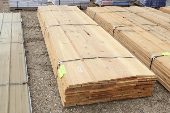 LOT OF RUSTIC RED CEDAR LUMBER 3/4in X W11ft 1/4in X D3/4in Cedar Lumber - app. 64 Boards - 14ft