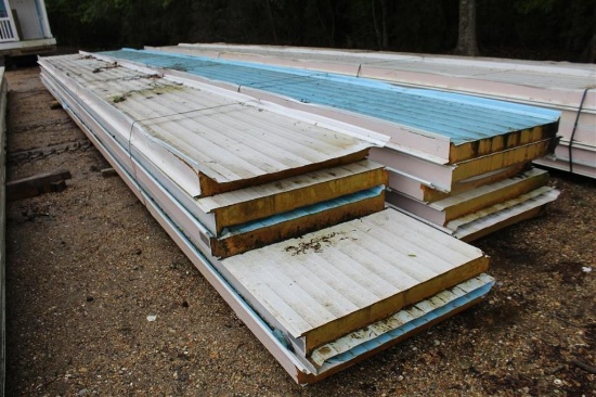 LOT OF INSULATED PANELS Approx. (7) 40 Ft.And 3 Inches Long - 40 Inches Wide - 4 Inches Thick /and/
