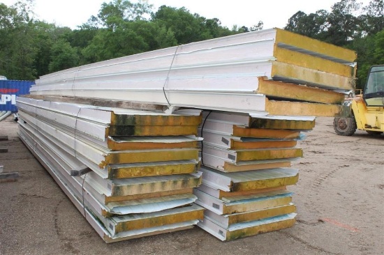 LOT OF INSULATED PANELS Approx. (5) 40 Ft.Long - 40 Inch Wide - 4 Inch Thick / Approx. (20) 33