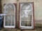 Set of 2 Rare Reclaimed Antique Old Growth Cypress Arch Windows