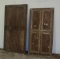 2 Reclaimed Antique Cypress Extra Wide four panel doors