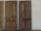 3 Reclaimed Antique Cypress four panel vertical doors