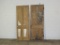 2 Reclaimed Antique Cypress four panel vertical doors