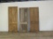 3 Reclaimed Antique Cypress four panel vertical doors