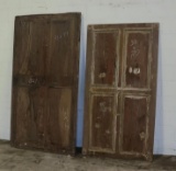 2 Reclaimed Antique Cypress Extra Wide four panel doors