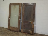 2 Reclaimed Vintage Mahogany Solid Core Doors