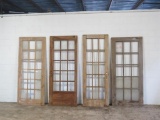 4 Reclaimed Antique Cypress Multi-lite Doors