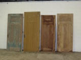 4 Reclaimed Antique Old Growth Cypress 3 panel interior doors