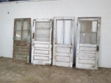 4 Reclaimed Antique Cypress 1/2 Lite farmhouse style doors