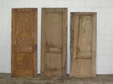 3 Reclaimed Antique Cypress 2 panel interior doors