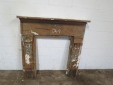 1 Antique Cypress mantel salvaged from historic 1800's Uptown New Orleans property