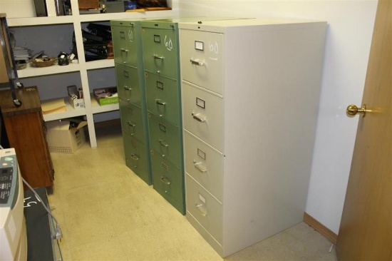 Lot of (3) Filing Cabinets