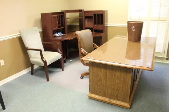 Desk and Office Chair and Computer Desk