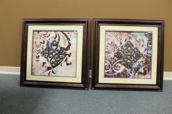 Lot of (3) Paintings -- (1) 46x36 Inch - (2) 24x24 Inch