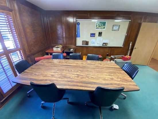 Conference Table with 7 Chairs and (1) Office Chair
