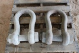 Lot of (2) Shackles (Approximately 85 Ton)