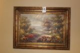 35 Inch x 47 Inch Framed Picture (Trees and Flowers)