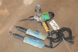 Lot of (5) Dewalt Electric Tools -- (2) Grinders (2) End Grinders (1) Drill