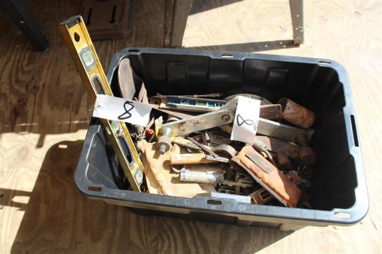 Lot of Misc Hand Tools - Levels - Line up - Piles - and some Welding Supplies