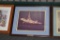 Lot of assorted framed industrial photos and paintings