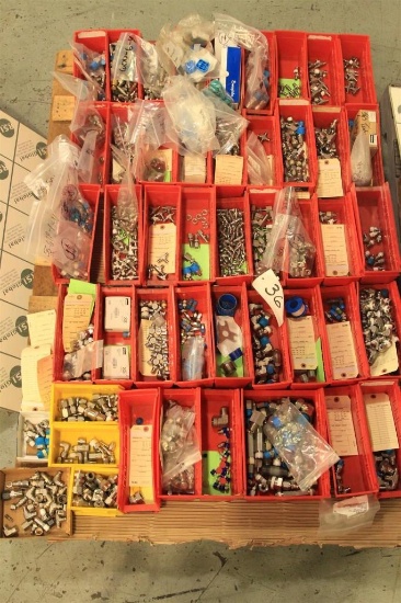Lot of stainless fittings, Swagelok, Parker and Hy-Lok brand, etc